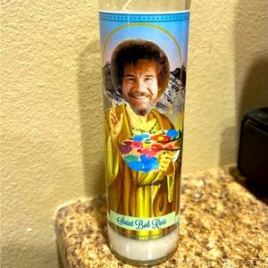 Saint Bob Ross Candle